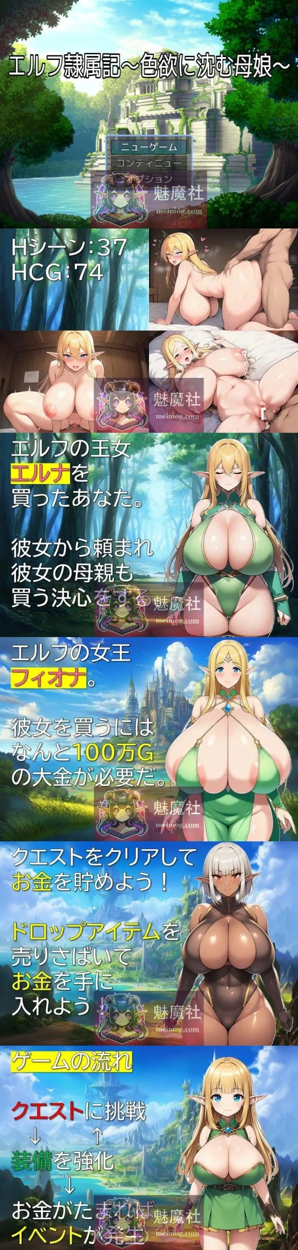 精灵奴役记【エルフ隷属記～情欲に沈む母娘～】 (PC版/150M) AI汉化 😏