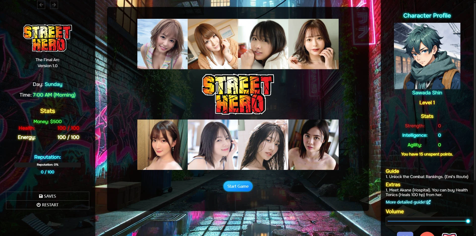 街头英雄 Street Hero V0.8 浏览器汉化版 [22.7G] [FM/WY]