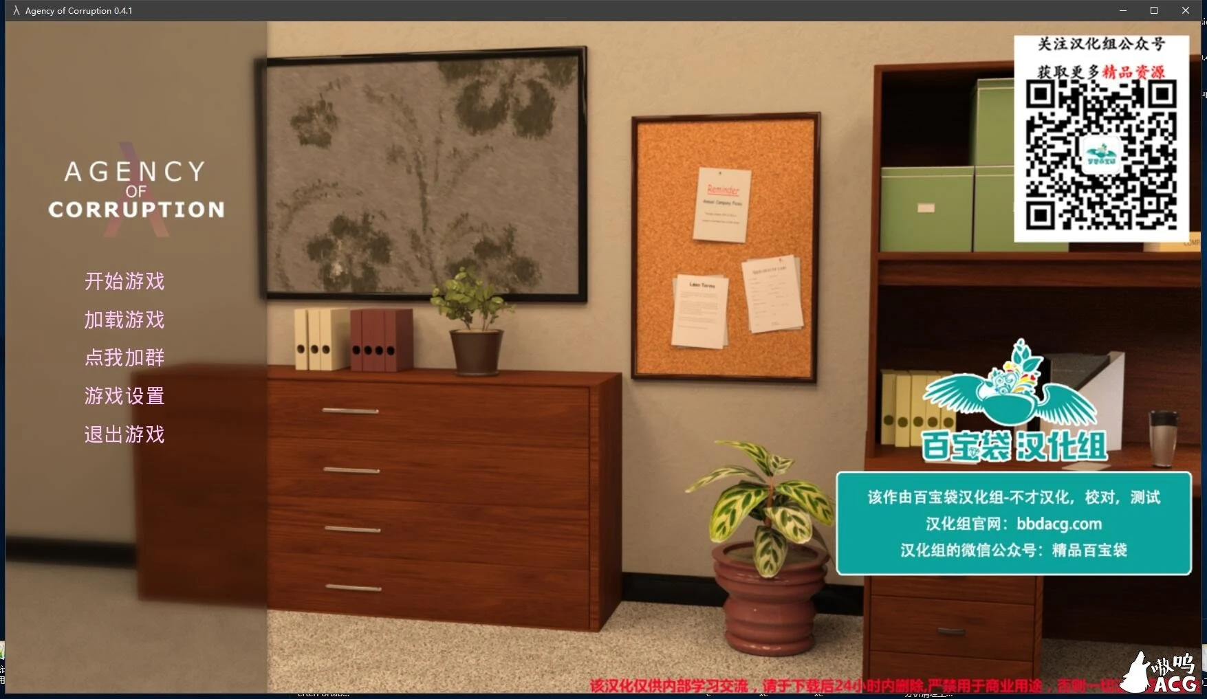 堕落代理人 v0.41 精翻汉化版 [欧美SLG/百宝袋汉化] 新作 PC+安卓